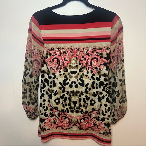 STYLE&co. Petite, size P/P, animal print/ floral dress, long sleeve - Picture 5 of 6